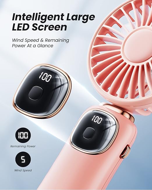 Portable Handheld Fan, 4000mAh Battery