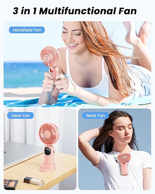 Portable Handheld Fan, 4000mAh Battery